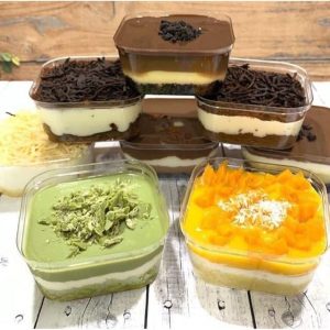 Cup Jelly Pudding Kotak - Dessert Box CH 7575 + Tutup (50 pcs)