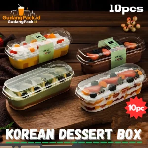10pc Mika Dessert Puding Agar Korea Premium / Mika Kotak Cup Korean Dessert Box 10 pc